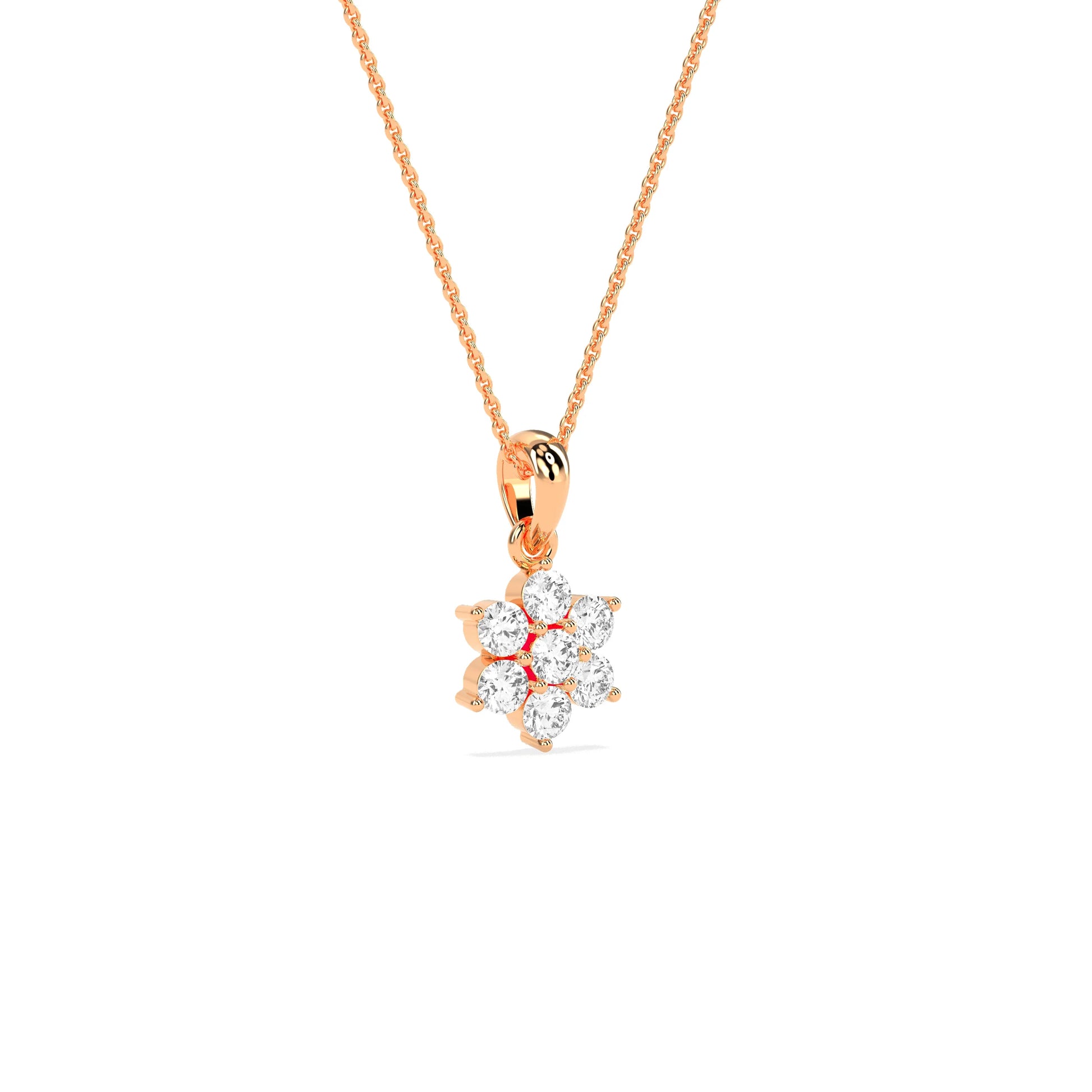 Flower Cluster Diamond Pendant - Godahari Dev Jewells