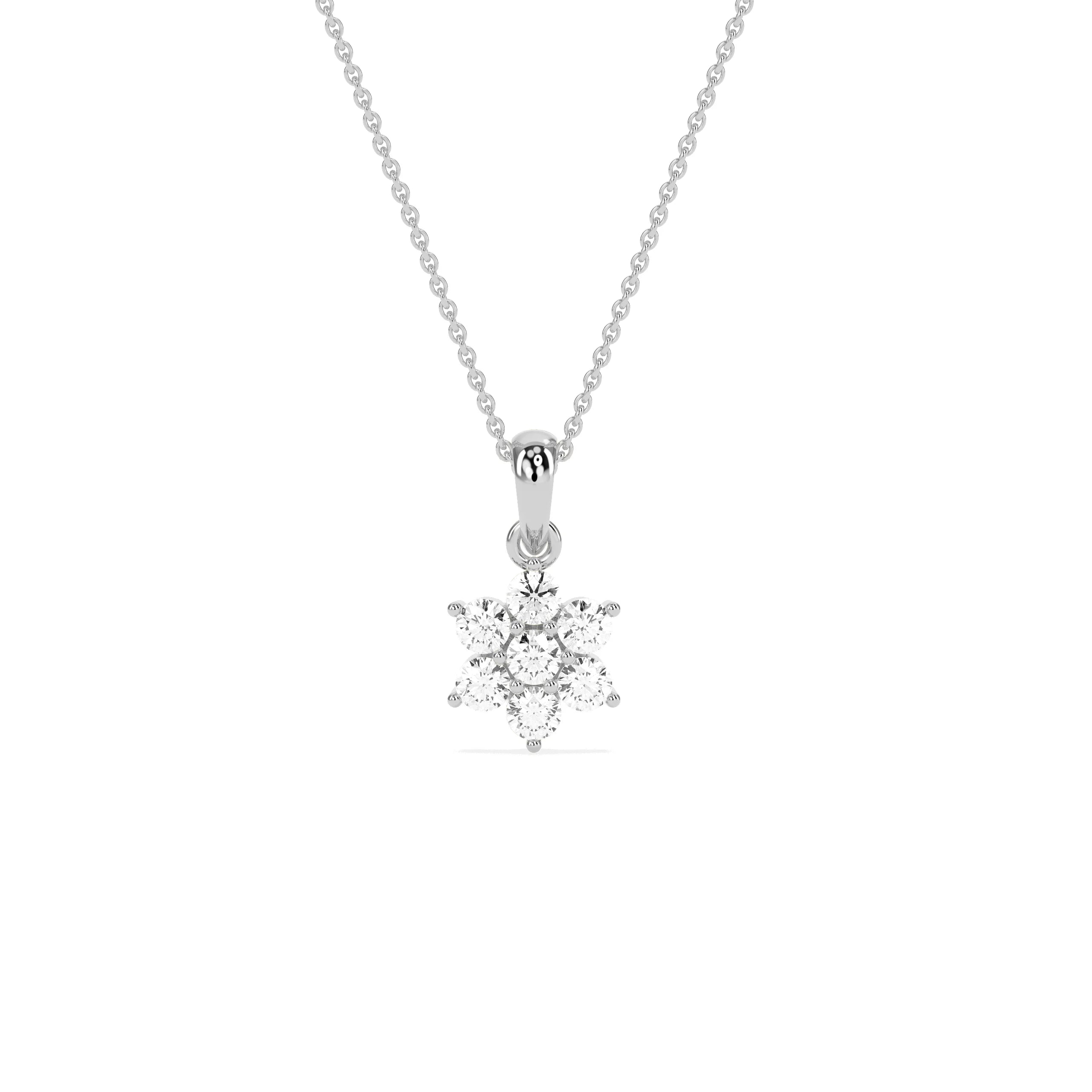 Flower Cluster Diamond Pendant - Godahari Dev Jewells