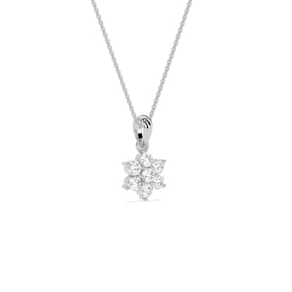 Flower Cluster Diamond Pendant - Godahari Dev Jewells