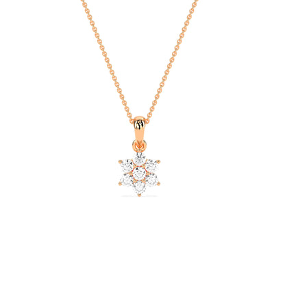 Flower Cluster Rounded Diamond Pendant - Godahari Dev Jewells