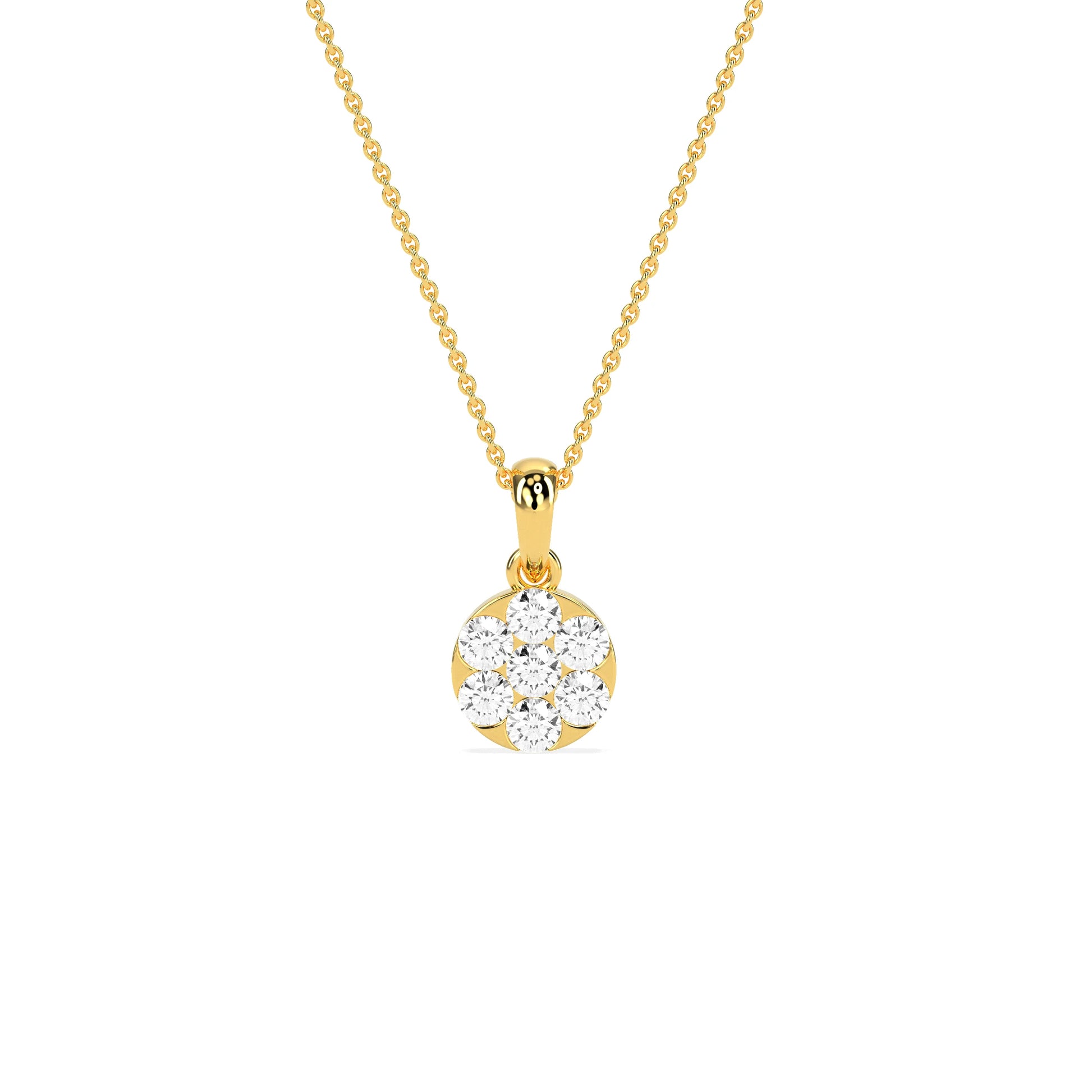 Cluster Round Beauty Diamond Pendant - Godahari Dev Jewells