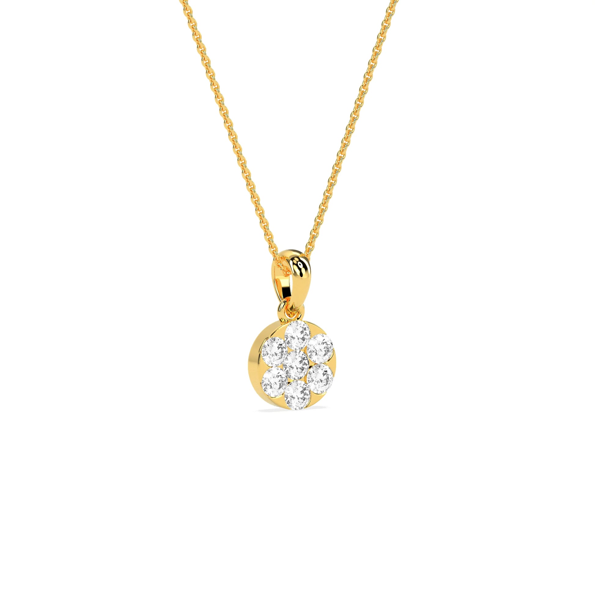 Cluster Round Beauty Diamond Pendant - Godahari Dev Jewells
