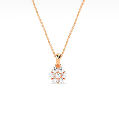 Elegant Cluster Diamond Studded Pendant - Godahari Dev Jewells
