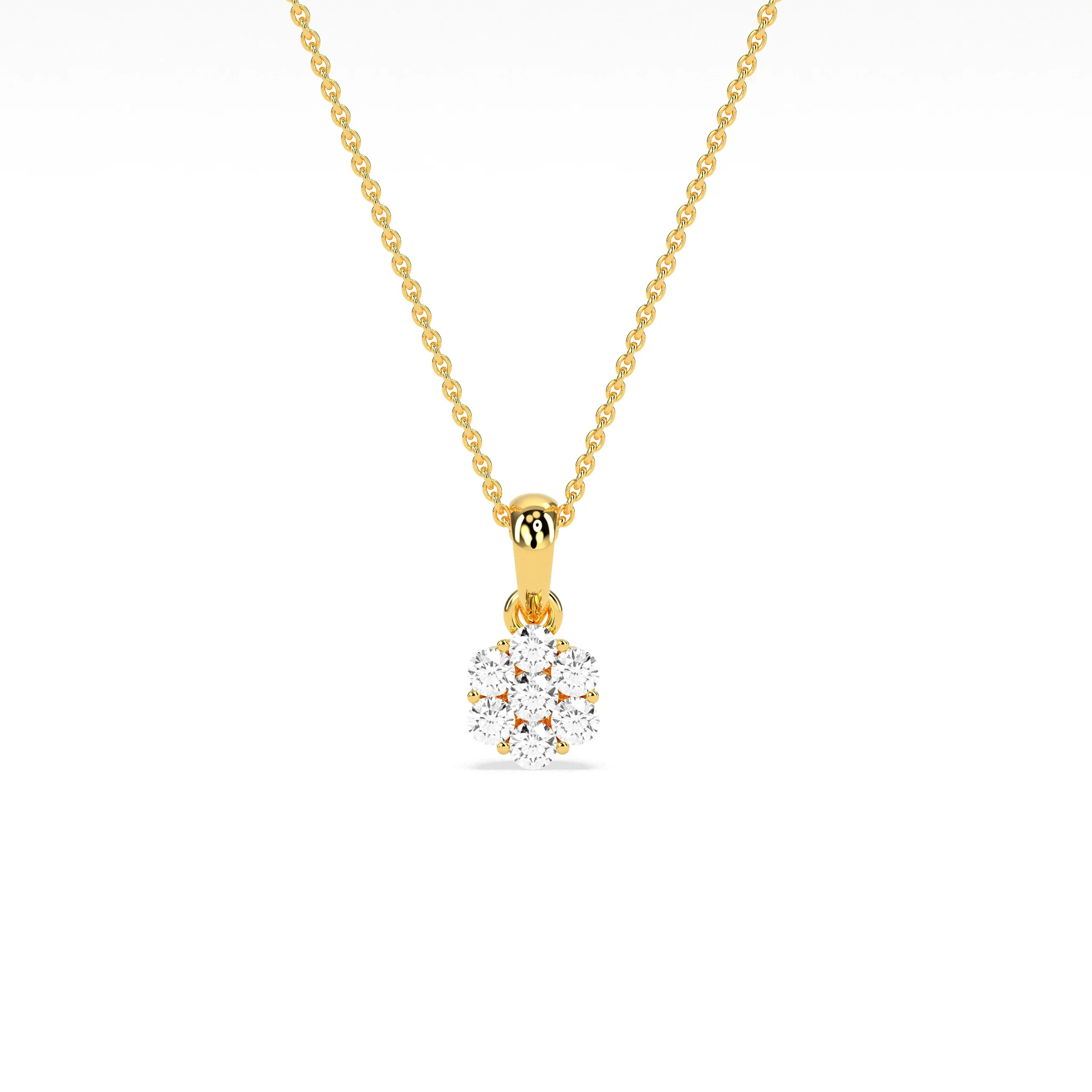 Stunning Cluster Beauty Diamond Pendant - Godahari Dev Jewells
