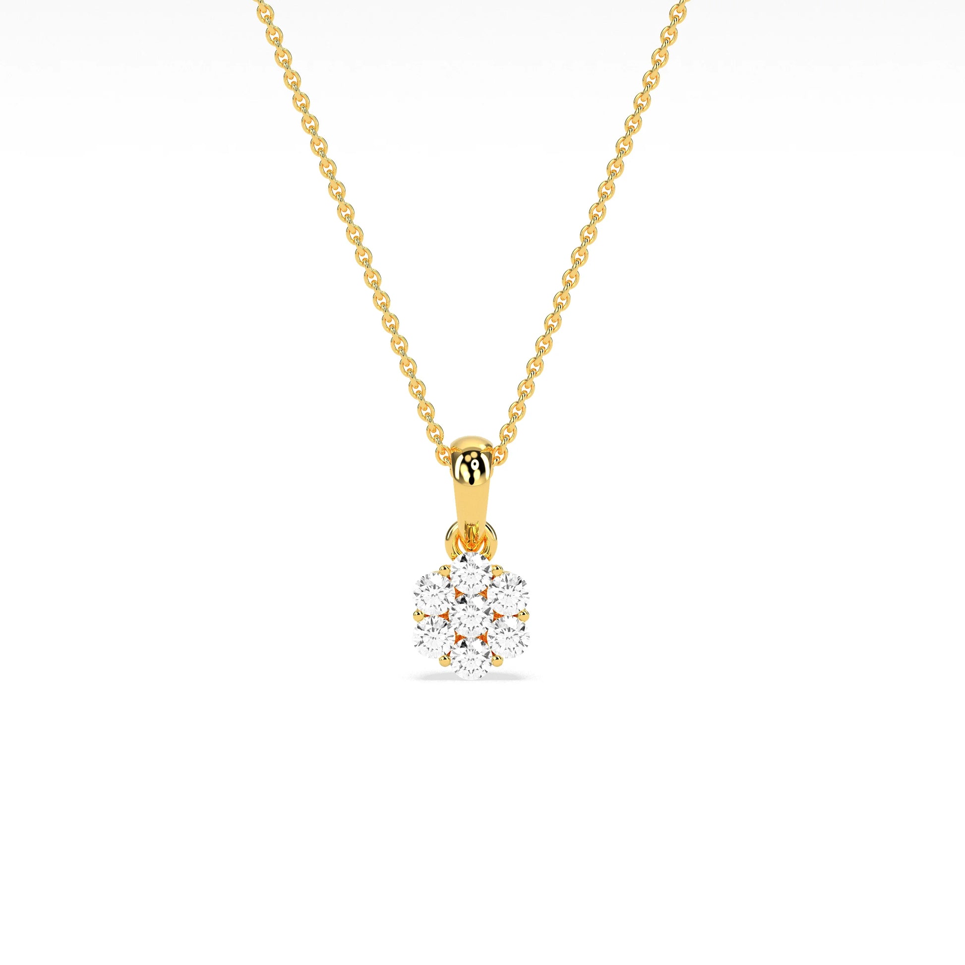 Stunning Cluster Beauty Diamond Pendant - Godahari Dev Jewells