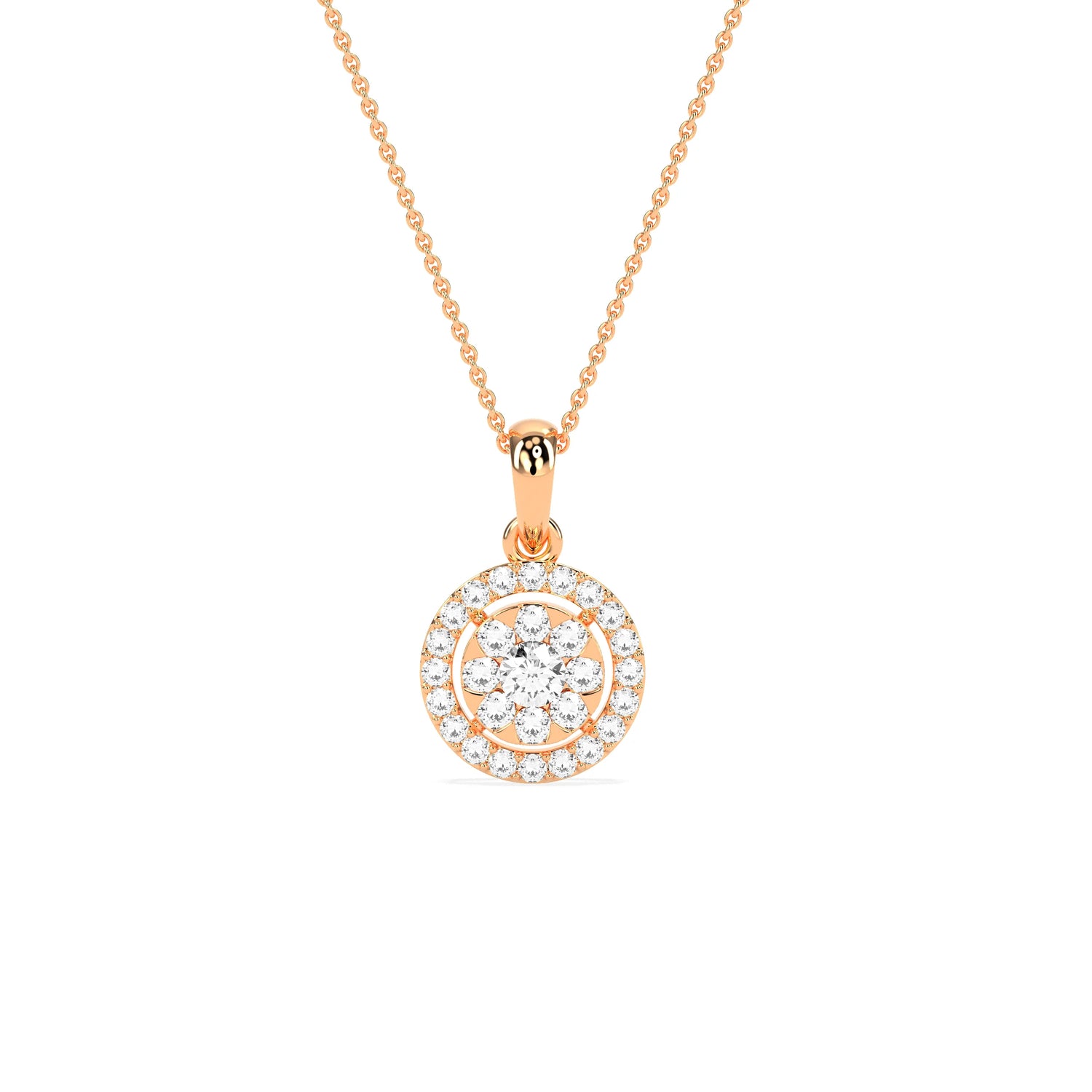 Unique Cluster Round Diamond beauty Pendant - Godahari Dev Jewells
