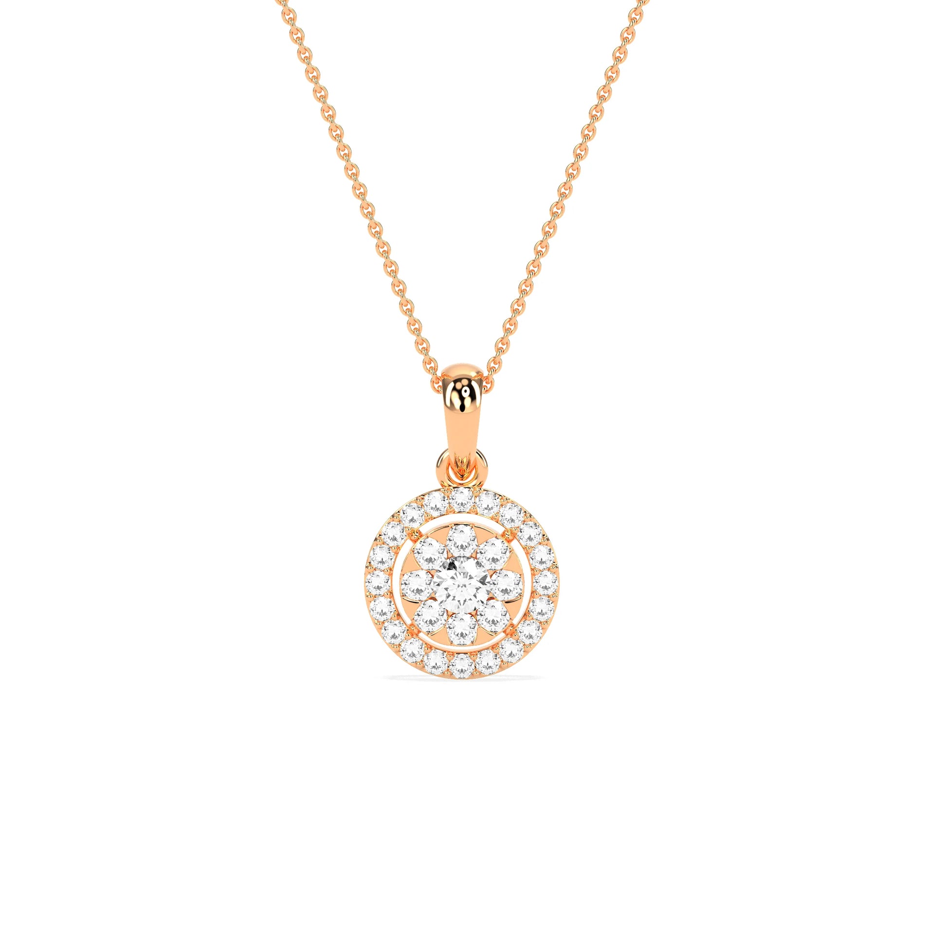 Unique Cluster Round Diamond beauty Pendant - Godahari Dev Jewells