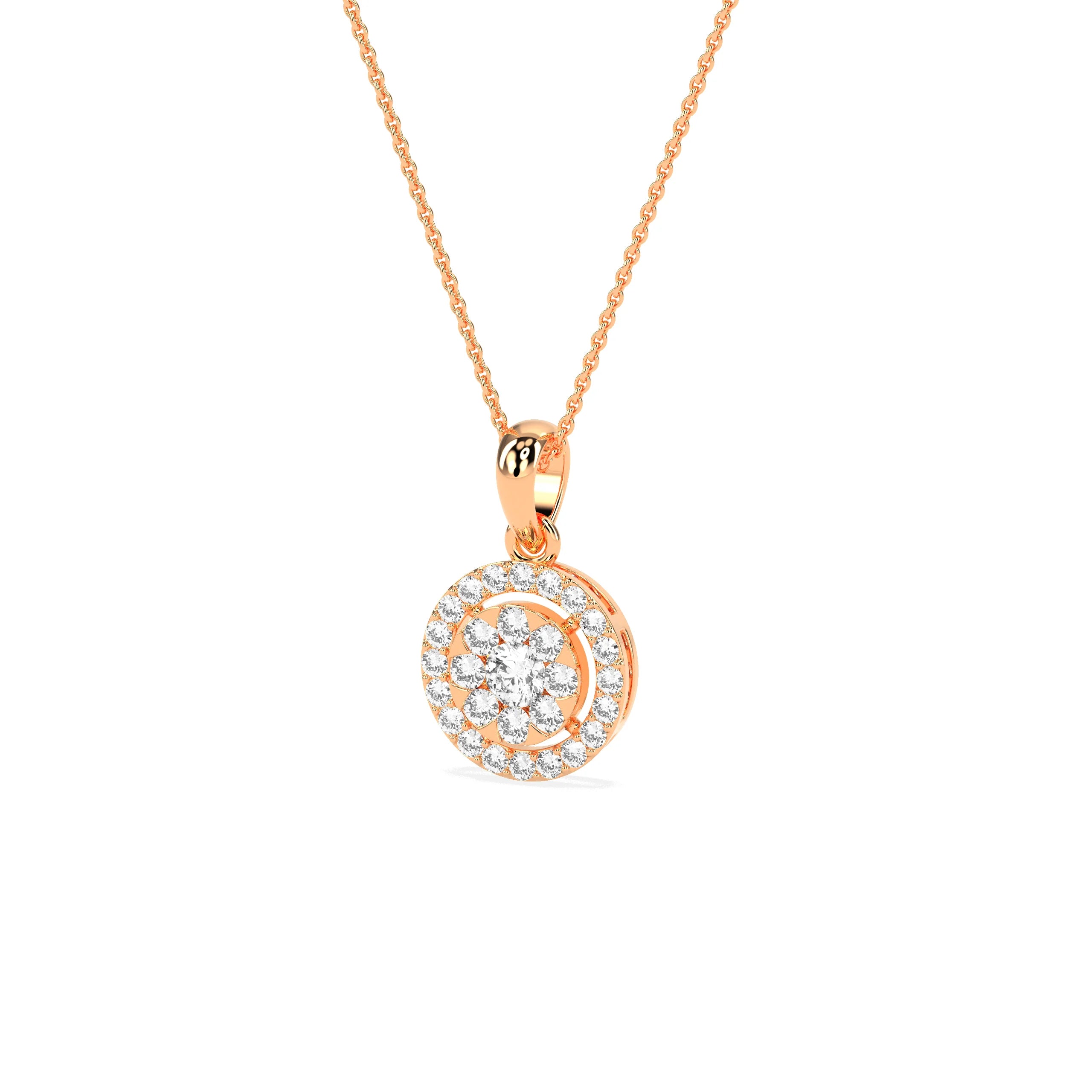 Unique Cluster Round Diamond beauty Pendant - Godahari Dev Jewells