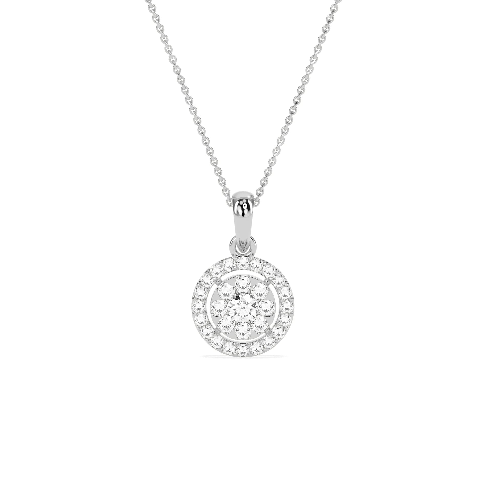 Unique Cluster Round Diamond beauty Pendant - Godahari Dev Jewells