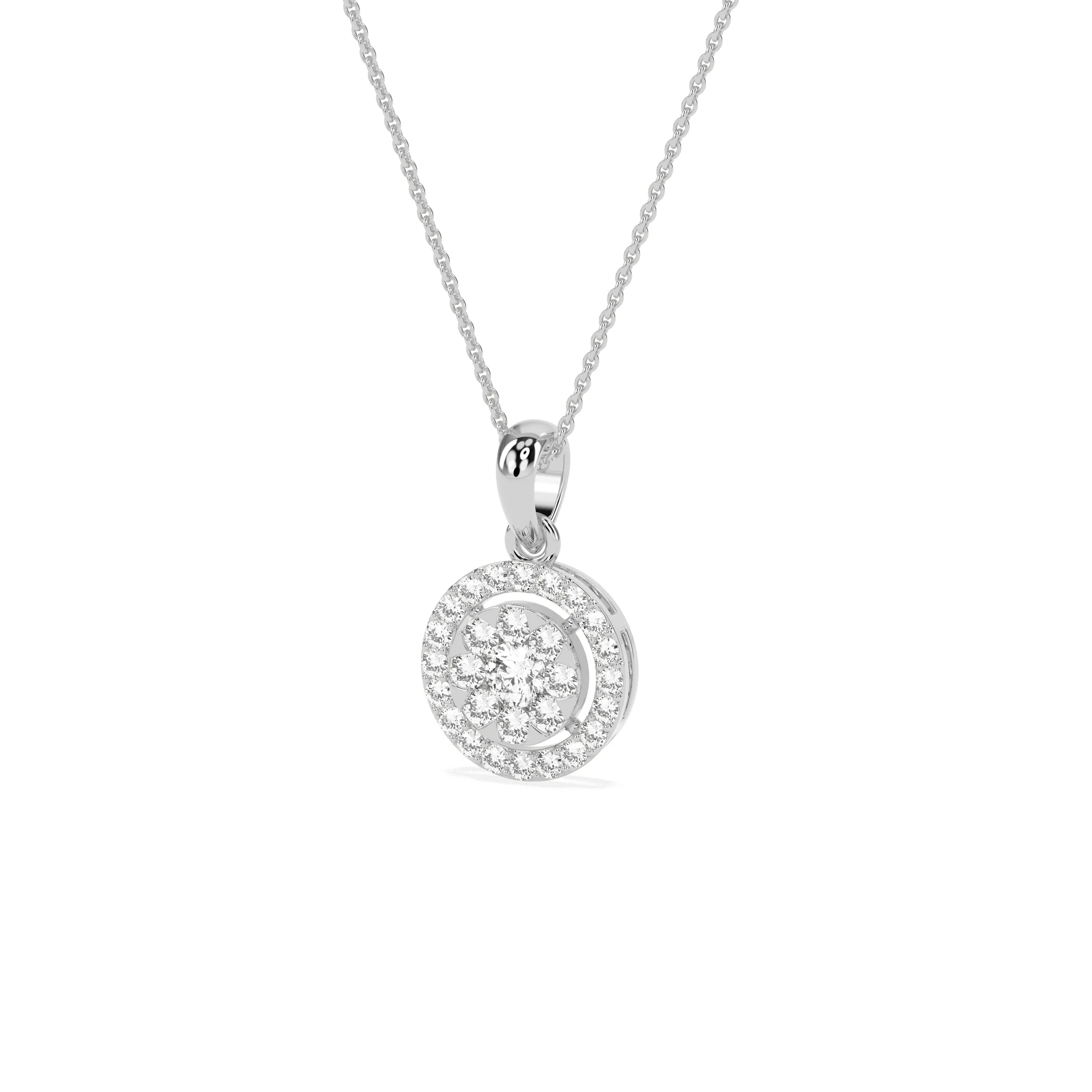Unique Cluster Round Diamond beauty Pendant - Godahari Dev Jewells