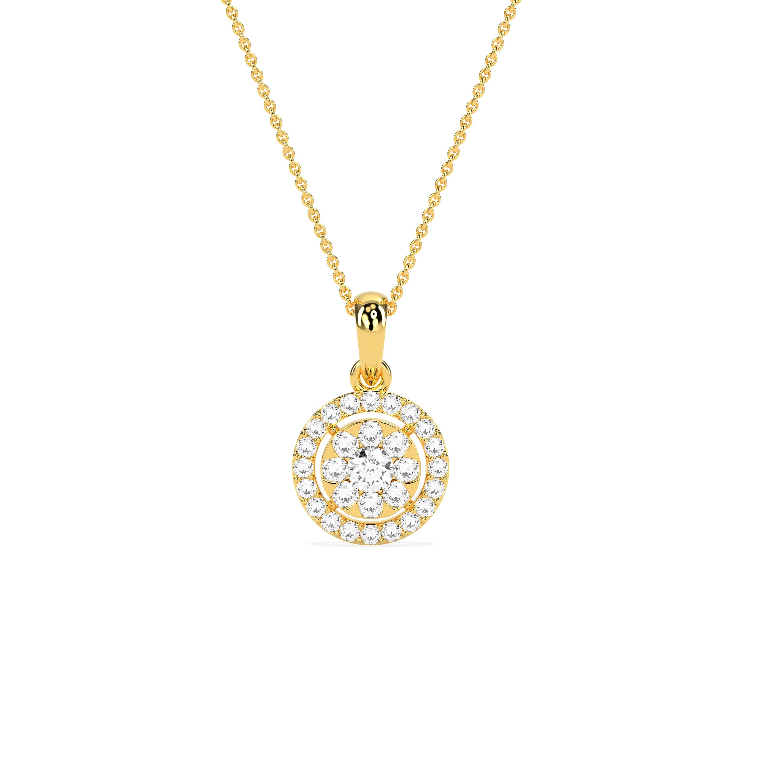Unique Cluster Round Diamond beauty Pendant - Godahari Dev Jewells