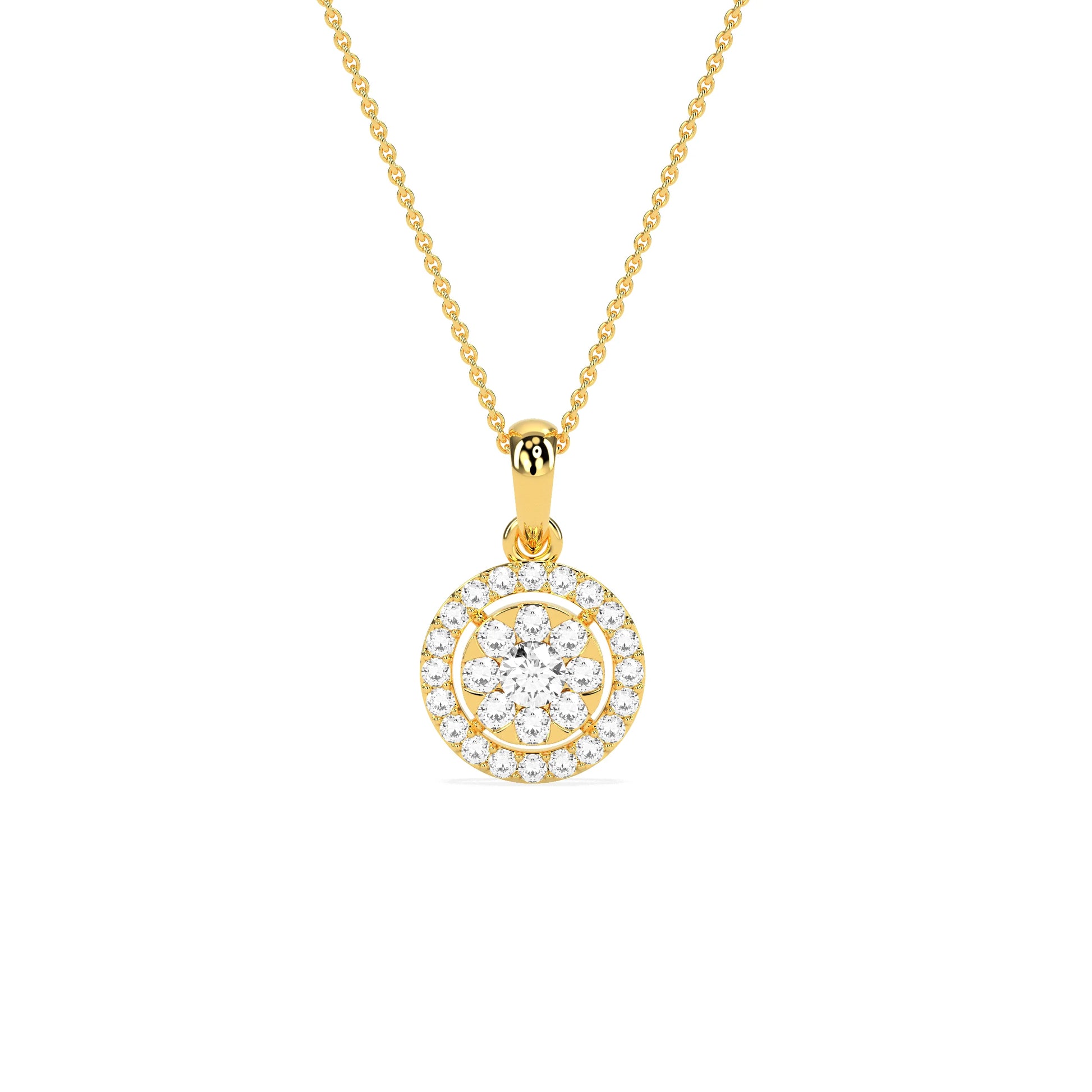 Unique Cluster Round Diamond beauty Pendant - Godahari Dev Jewells