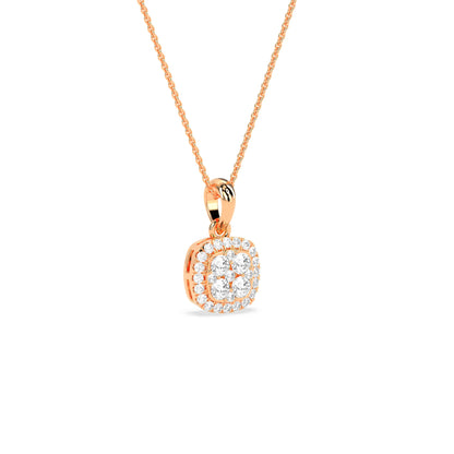 Elegant Square Cluster Diamond Pendant - Godahari Dev Jewells
