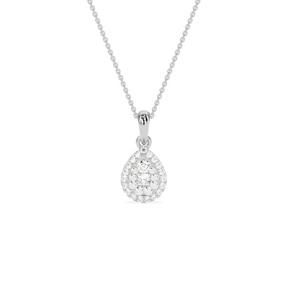 Stunning Pear Shaped Cluster Designed Diamond Pendant - Godahari Dev Jewells