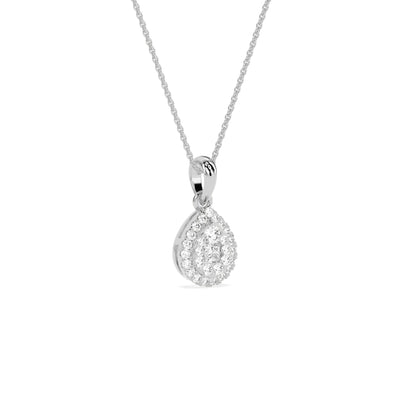 Stunning Pear Shaped Cluster Designed Diamond Pendant - Godahari Dev Jewells