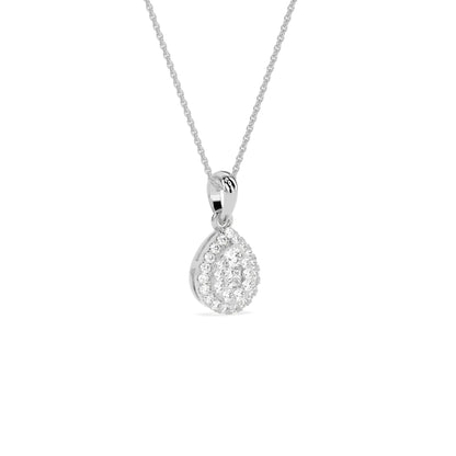 Stunning Pear Shape Cluster Diamond Pendant - Godahari Dev Jewells