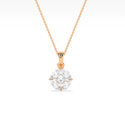 Stunning Marq  Princess Shape Diamond Pendant - Godahari Dev Jewells