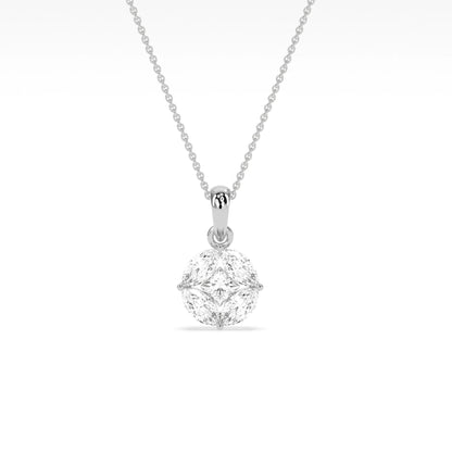 Stunning Marq  Princess Shape Diamond Pendant - Godahari Dev Jewells
