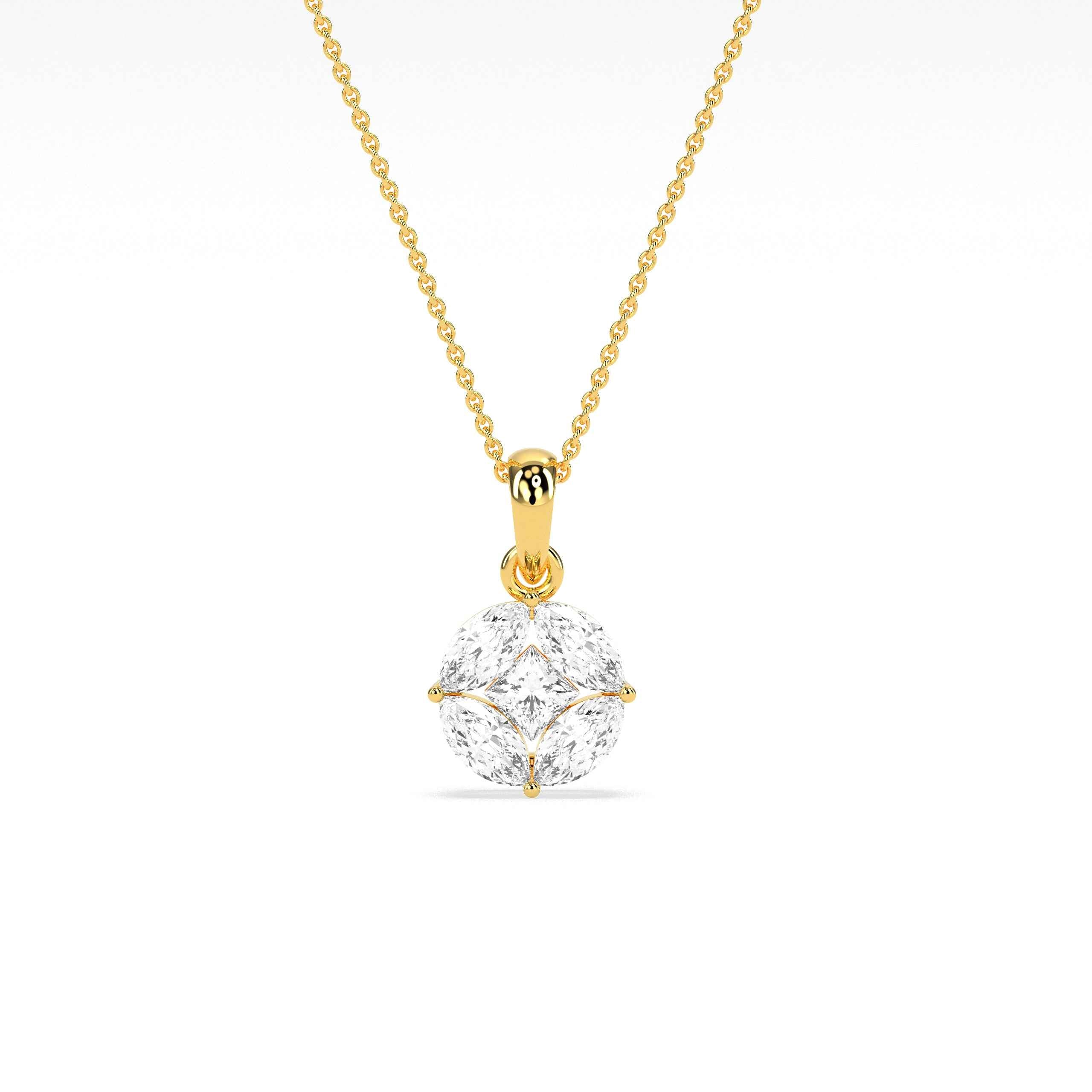 Stunning Marquise  Princess Shape Pendant - GodahariDev Jewells