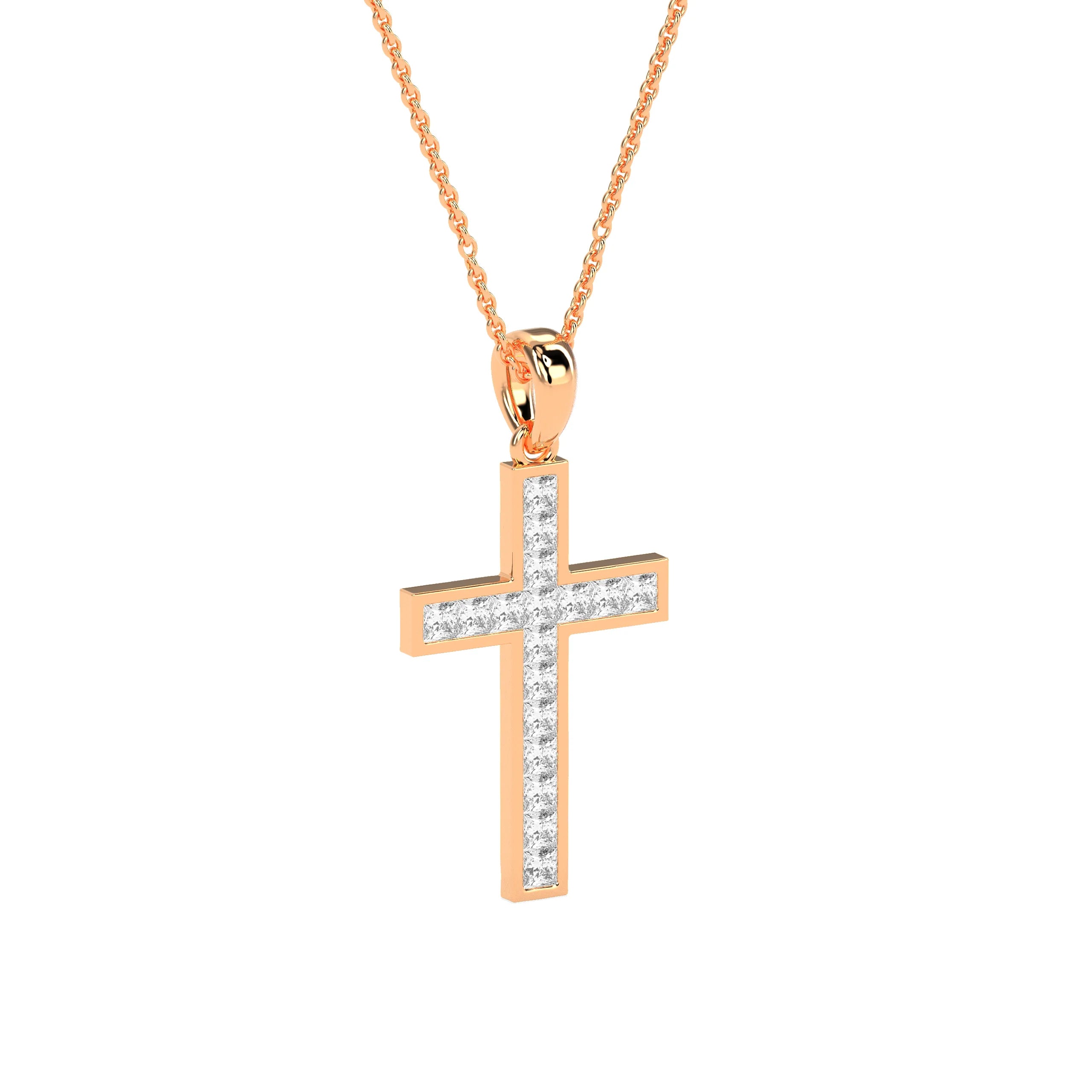 Faith-Inspired Round Diamond Pendant - Godahari Dev Jewells