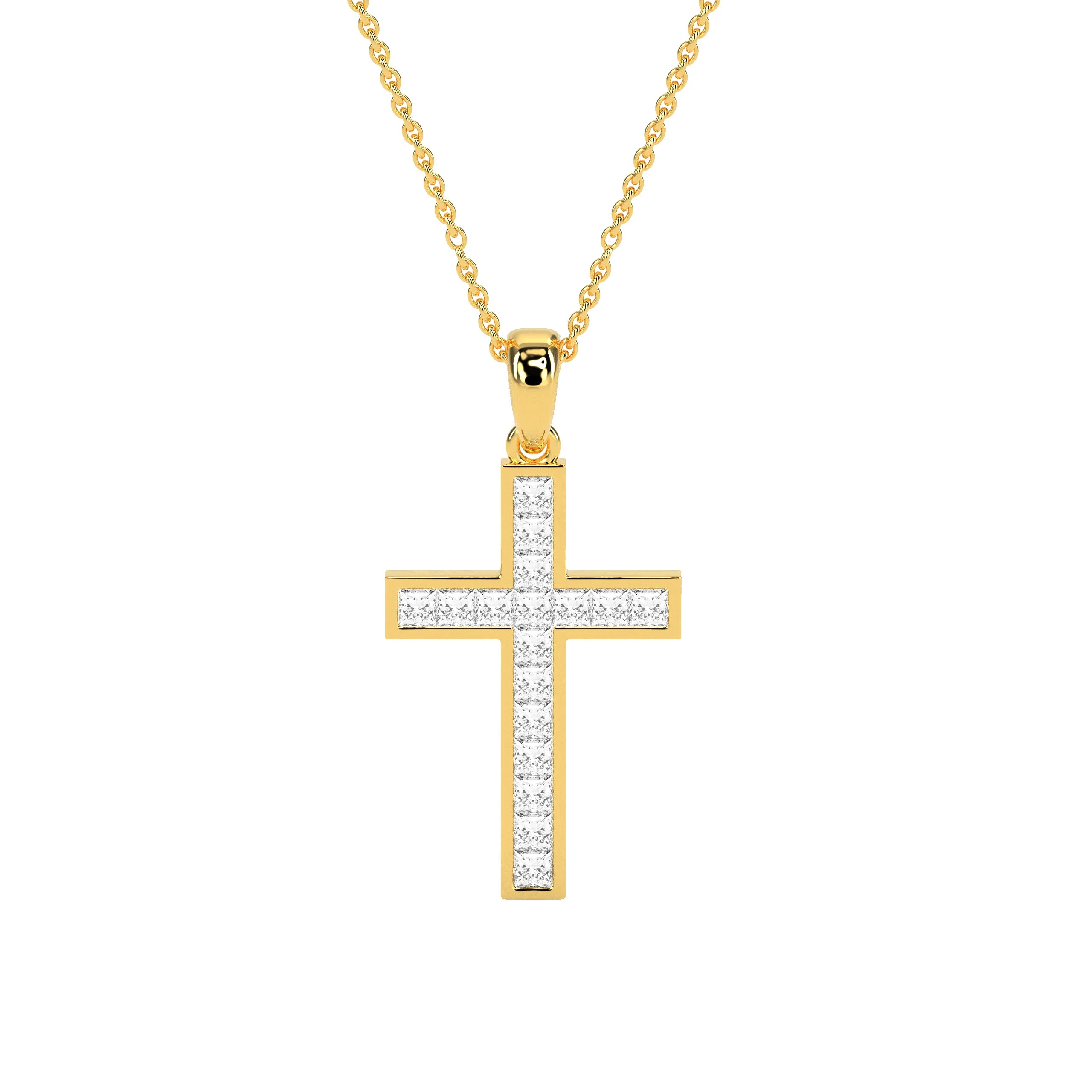 Faith-Inspired Round Diamond Pendant - Godahari Dev Jewells