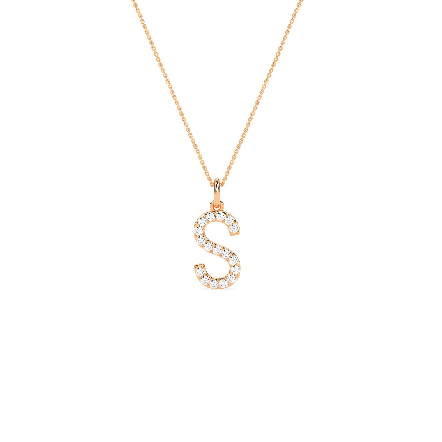 Dazzling Beautiful Diamond Initial Pendant - Godahari Dev Jewells