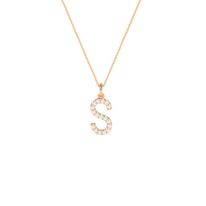 Dazzling Beautiful Diamond Initial Pendant - Godahari Dev Jewells