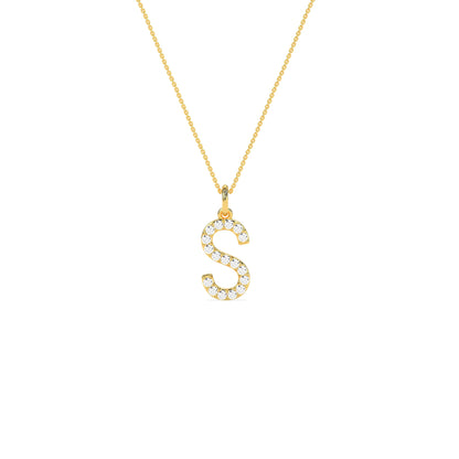 Dazzling Beautiful Diamond Initial Pendant - Godahari Dev Jewells