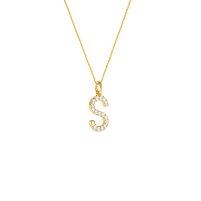 Dazzling Beautiful Diamond Initial Pendant - Godahari Dev Jewells