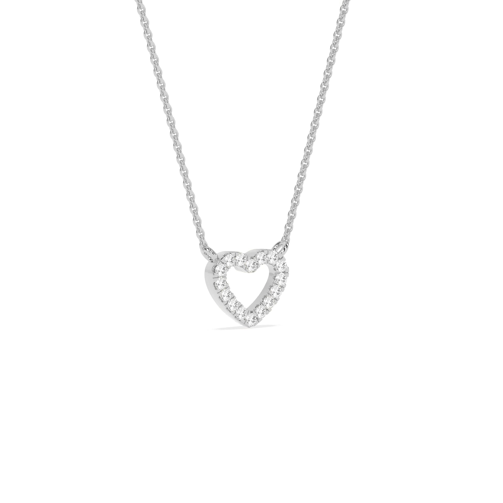 Round Diamond Heart Shape Pendant - Godahari Dev Jewells