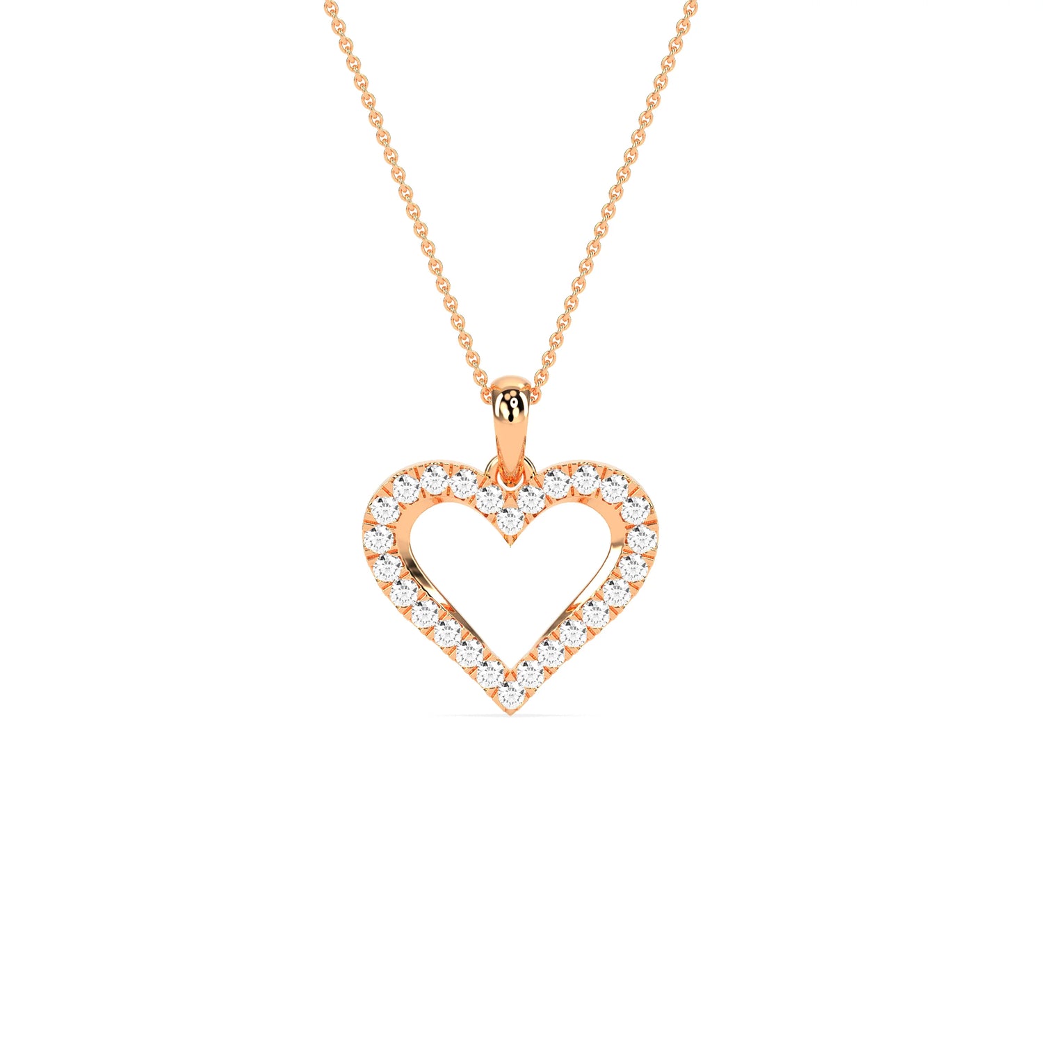 Elegant Round Shaped Diamond My Heart Pendant - Godahari Dev Jewells