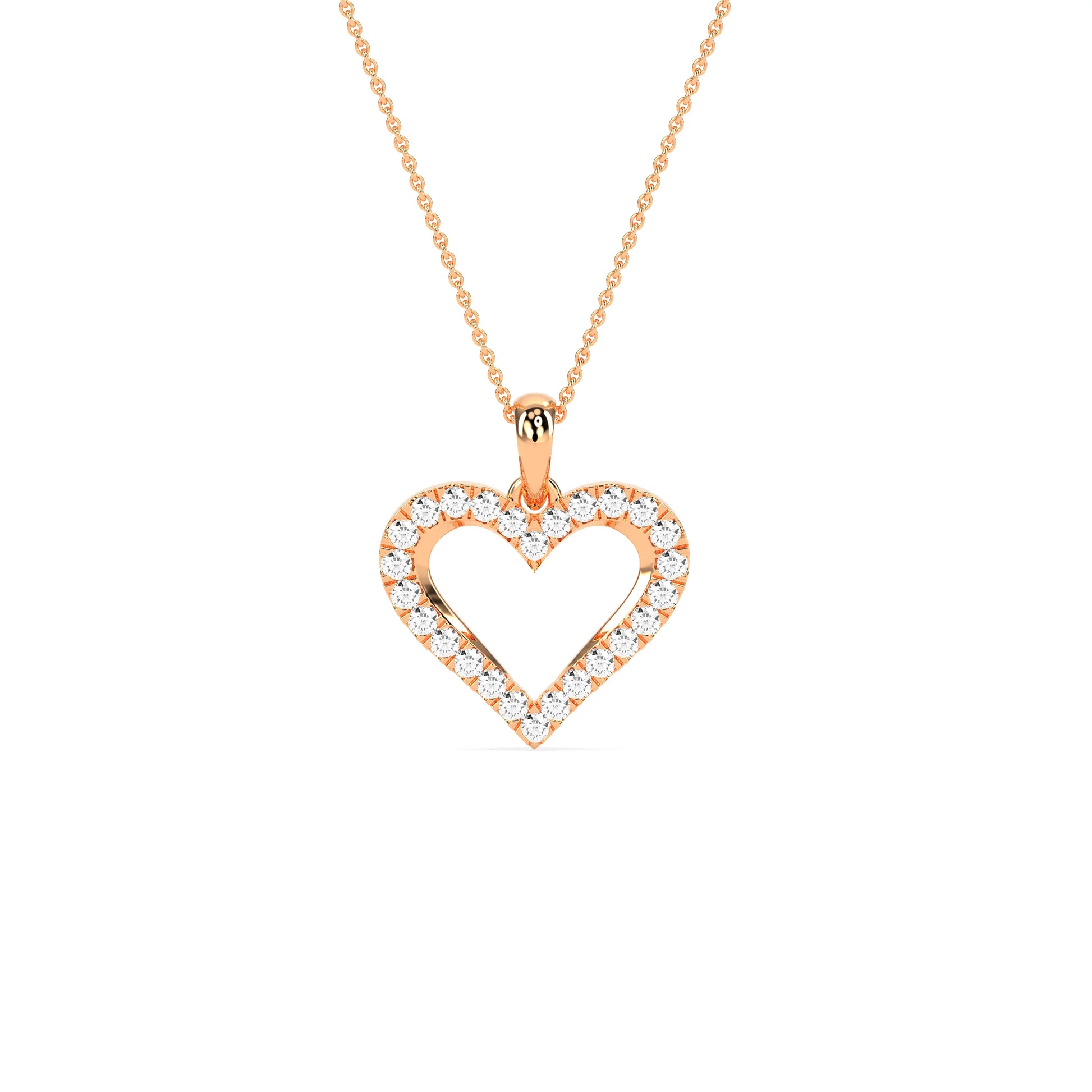 Elegant Round Shaped Diamond My Heart Pendant - Godahari Dev Jewells
