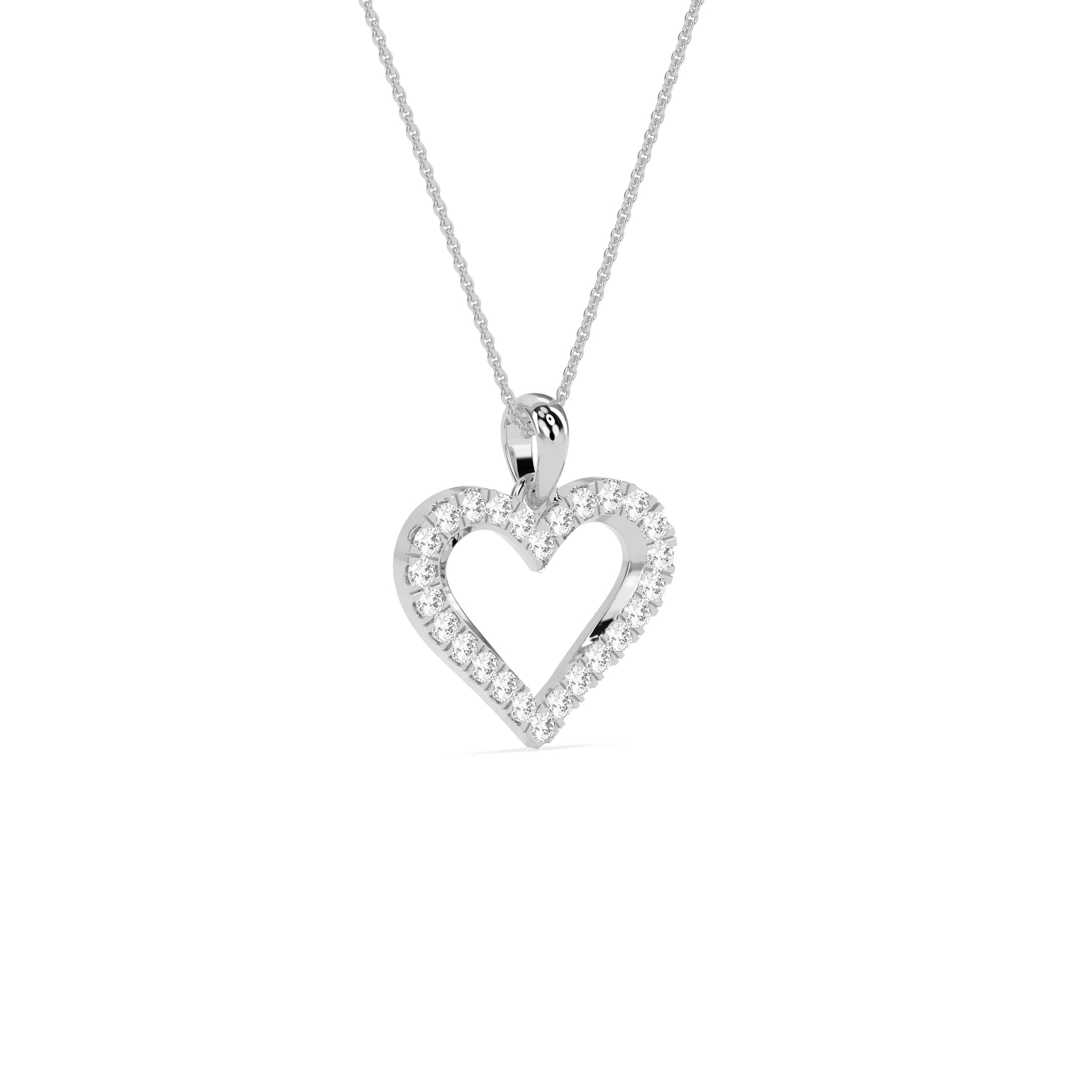Elegant Round Shaped Diamond My Heart Pendant - Godahari Dev Jewells
