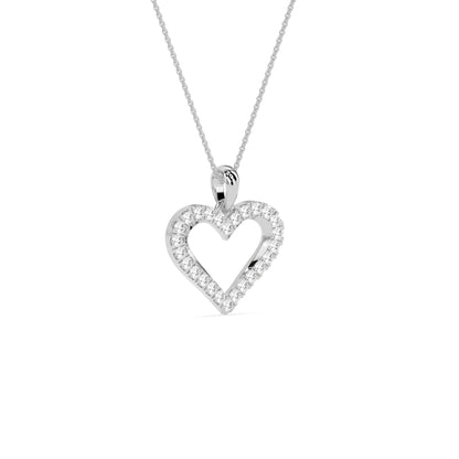Elegant Round Diamond Heart Pendant - Godahari Dev Jewells