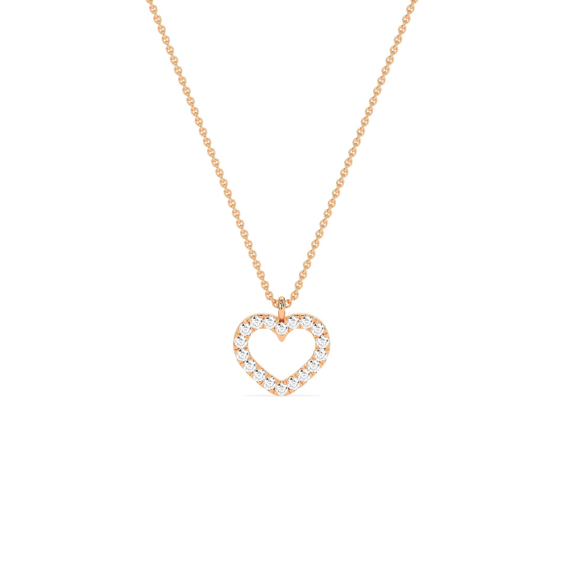 Romantic Round Diamond Heart Pendant - Godahari Dev Jewells