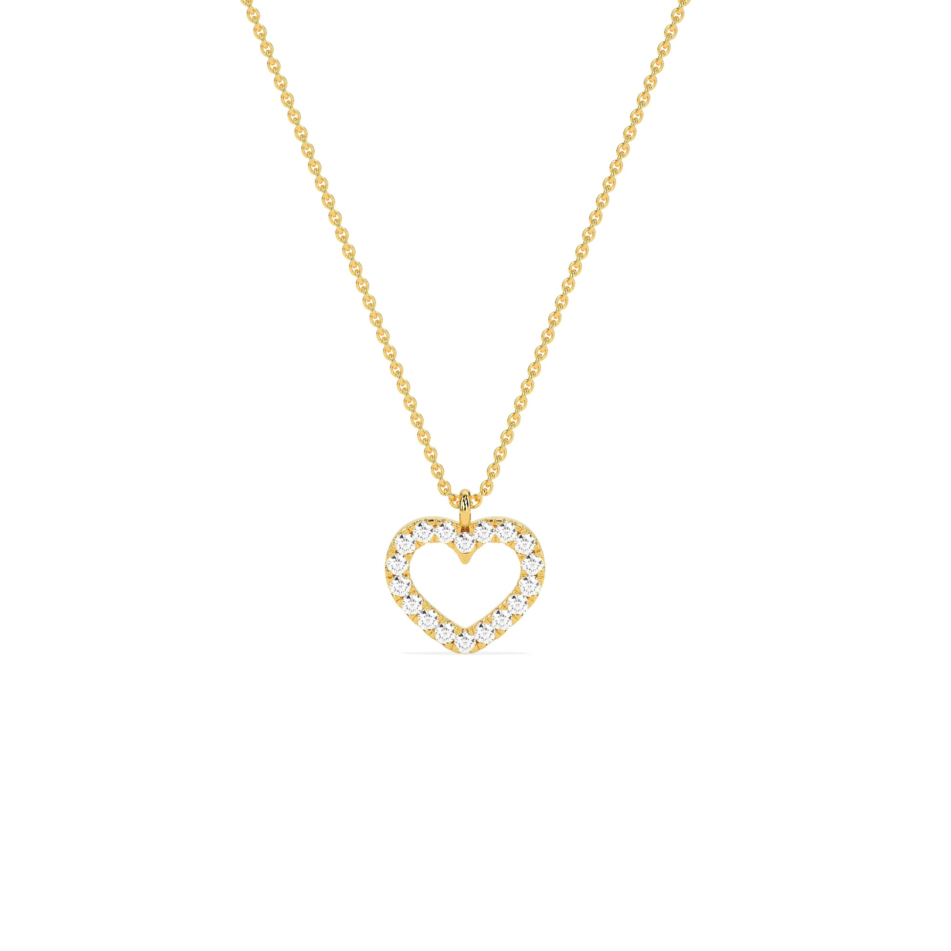 Romantic Round Diamond Heart Pendant - Godahari Dev Jewells