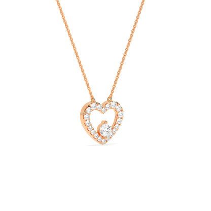 Exquisite Round Diamond Heart Pendant - Godahari Dev Jewells