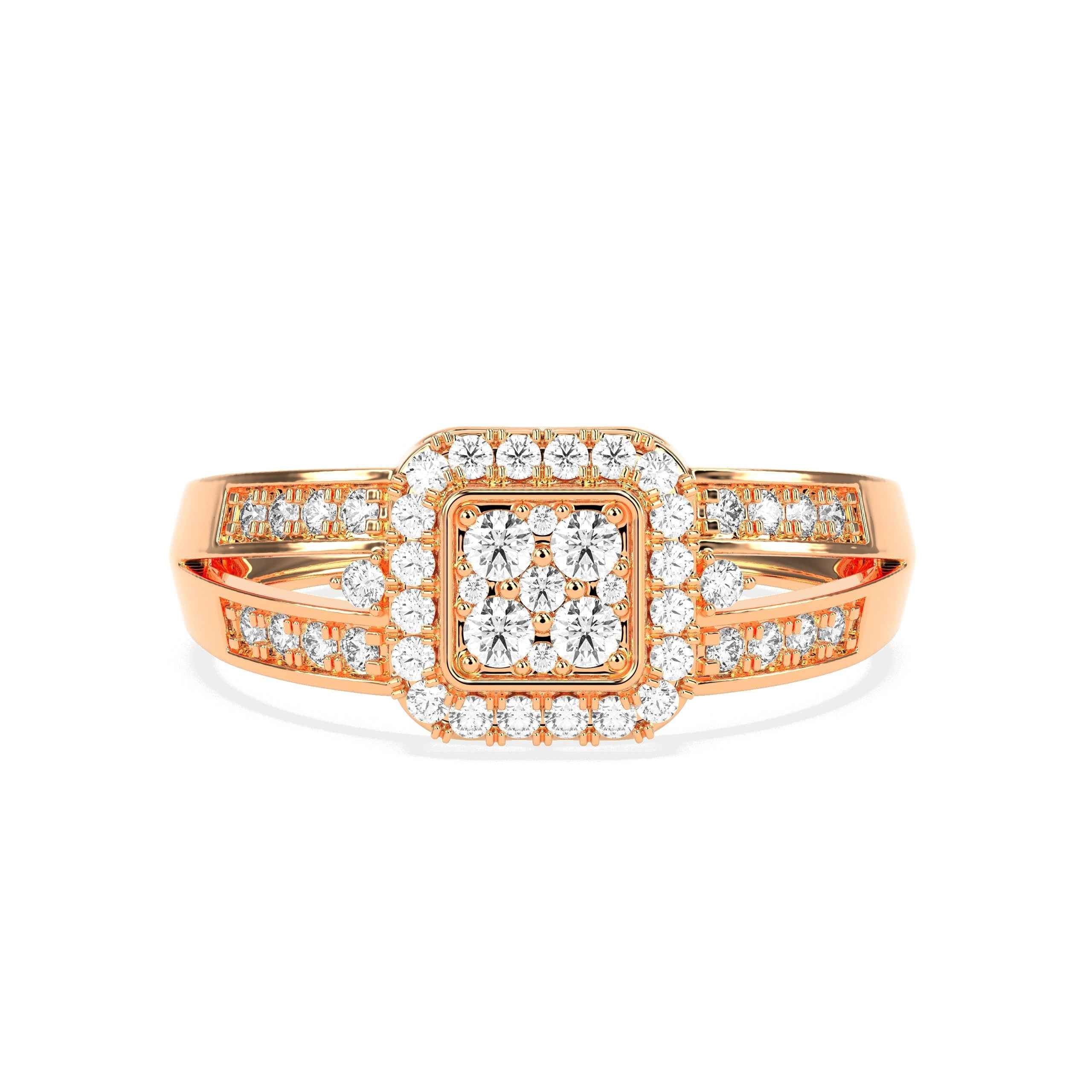 Cushion Shape  Halo Cluster Ring - GodahariDev Jewells