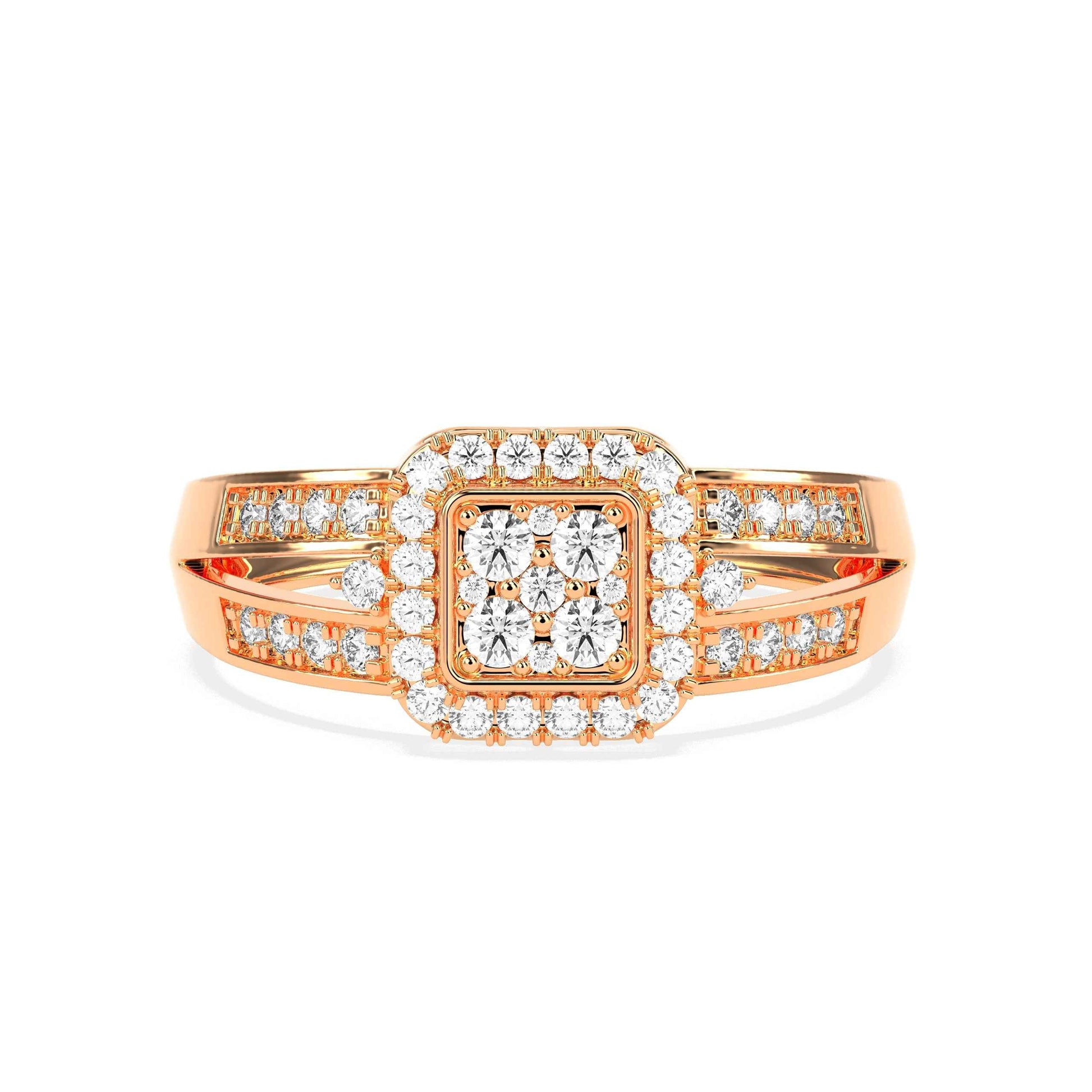 Cushion Shape  Halo Cluster Ring - GodahariDev Jewells