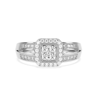 Cushion Shape  Halo Cluster Ring - GodahariDev Jewells