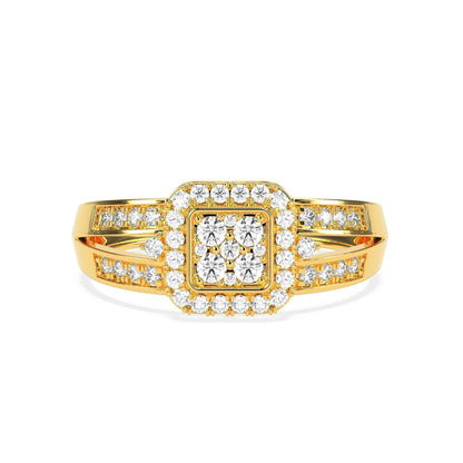 Cushion Shape  Halo Cluster Ring - GodahariDev Jewells