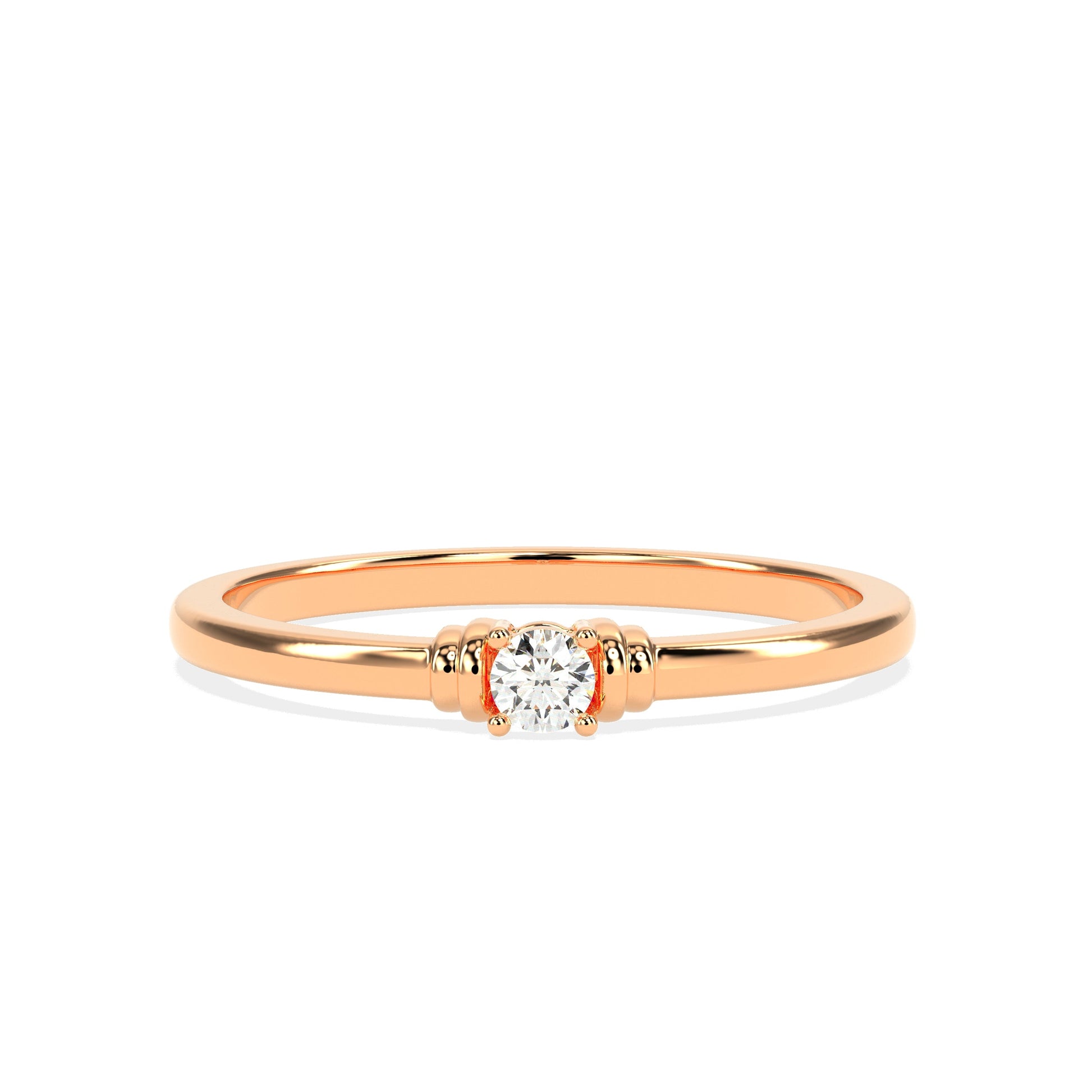 0.08 CT  Round Diamond RING - Godahari Dev Jewells