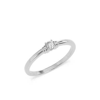 0.08 CT  Round Diamond RING - Godahari Dev Jewells