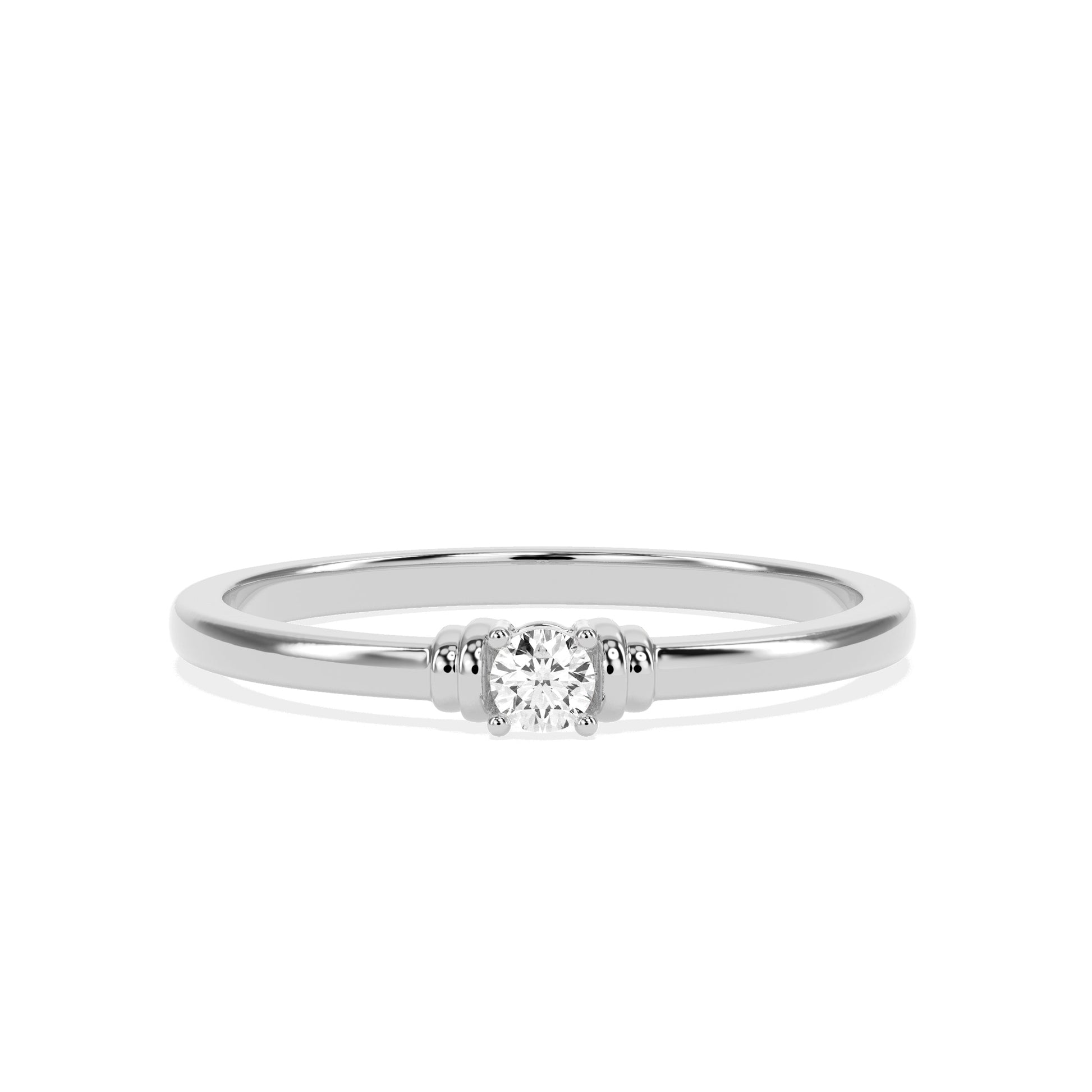0.08 CT  Round Diamond RING - Godahari Dev Jewells