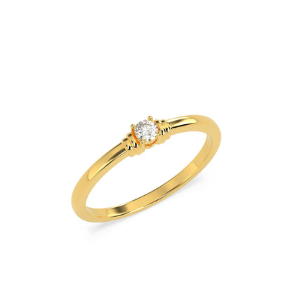 0.08 CT  Round Diamond RING - Godahari Dev Jewells