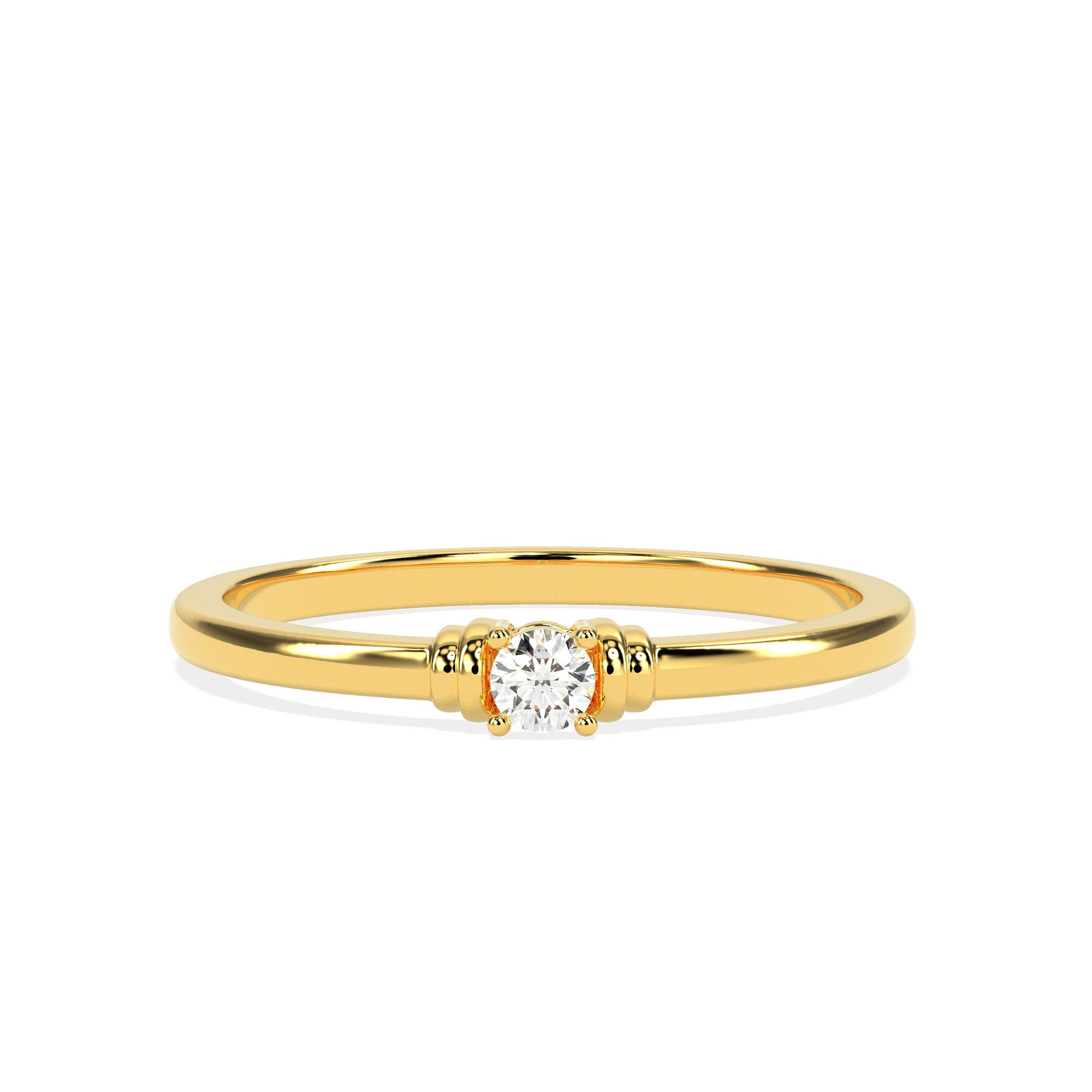 0.08 CT  Round Diamond RING - Godahari Dev Jewells