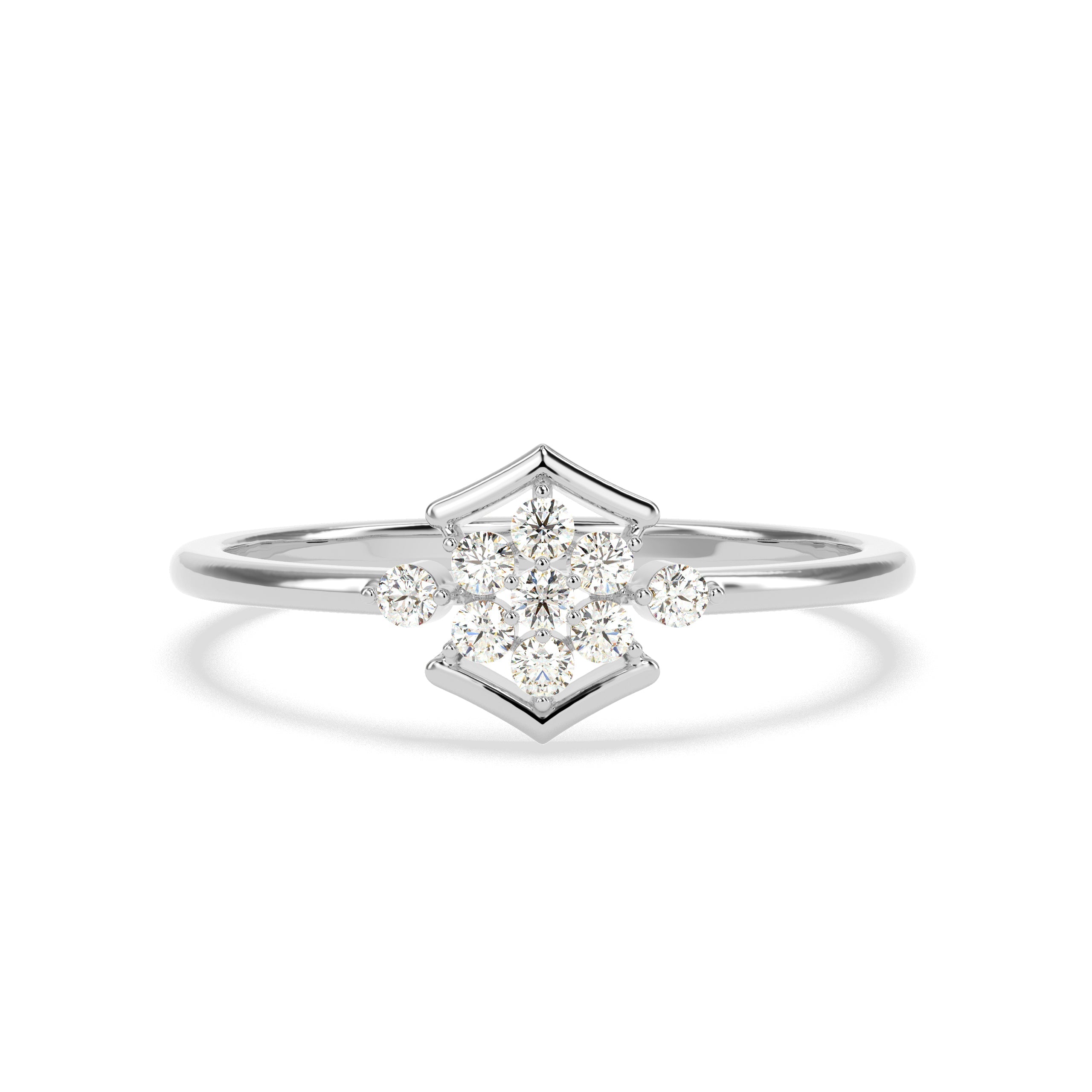 0.18 CT Cluster Diamond RING - Godahari Dev Jewells