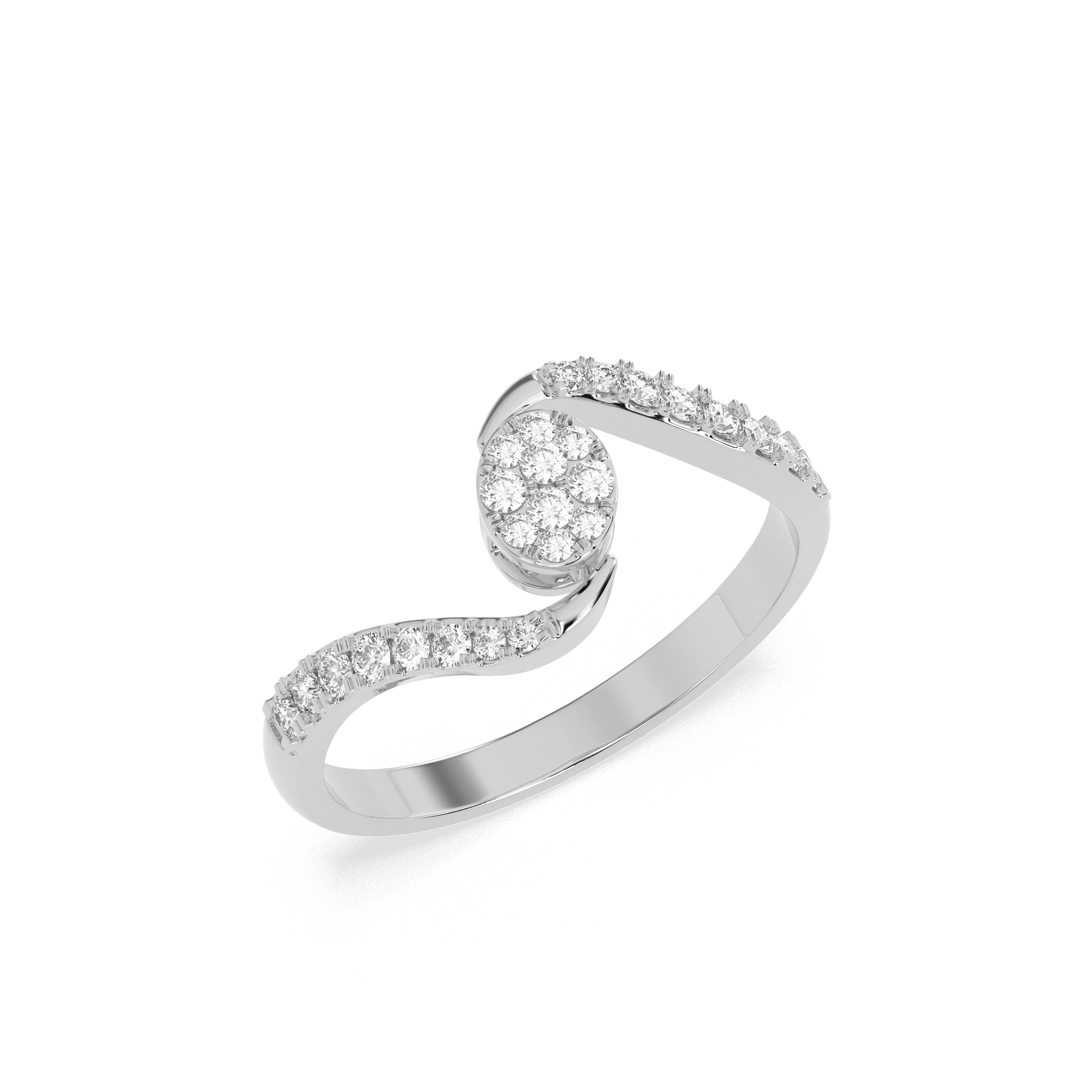 0.234 CT Cluster Round Diamond RING - Godahari Dev Jewells