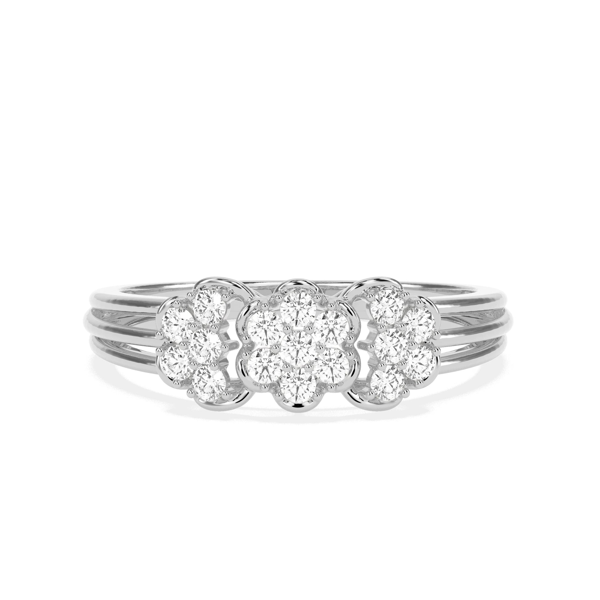 0.31 CT  Round  Diamond Cluster RING - Godahari Dev Jewells