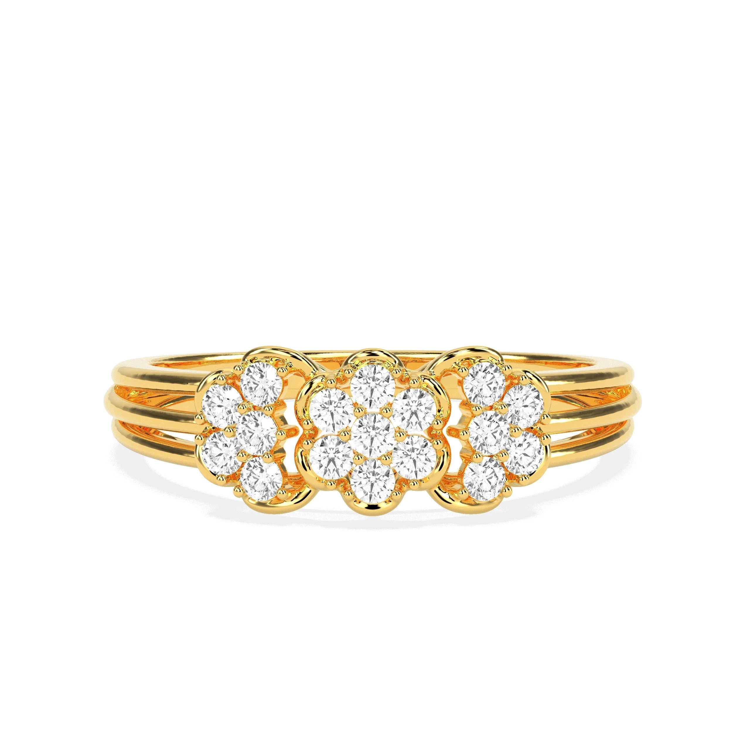 0.31 CT  Round  Diamond Cluster RING - Godahari Dev Jewells